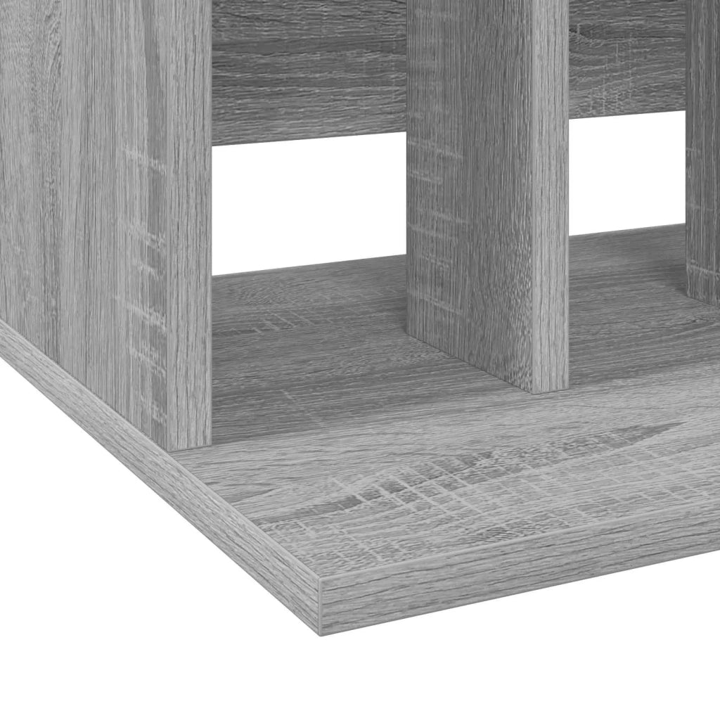 Storage per dischi in vinile Sonoma grigio 42 x 33 x 36 cm 8012839