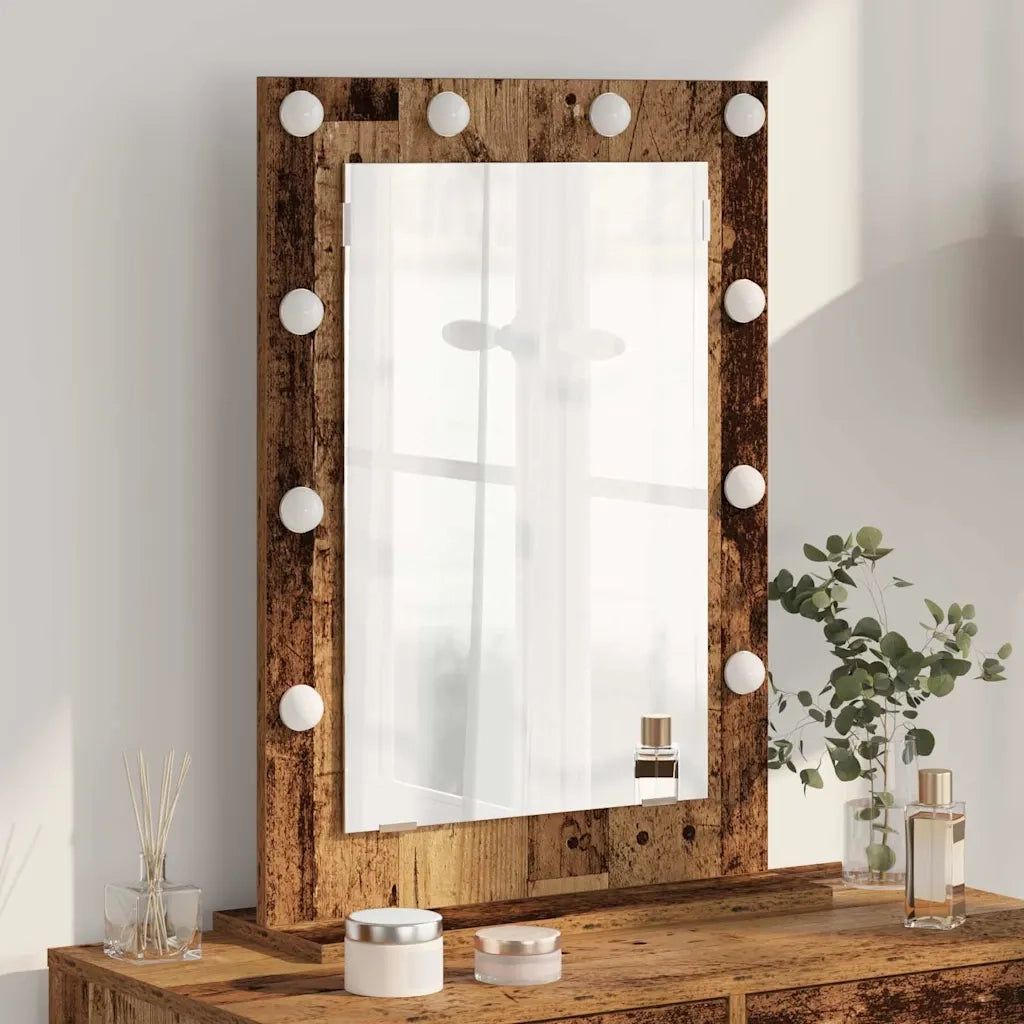 Specchio da Vanità Rovere fumé 70 x 50 x 18 cm Rettangolare 868337