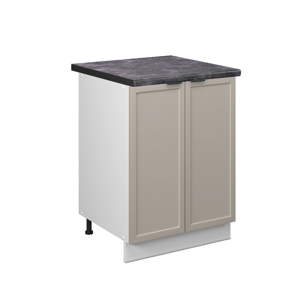 Mobiletto base cucina Fame-Line GrigioBeige/Bianco 60 cm, PL Antracite Vicco