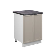 Mobiletto base cucina Fame-Line GrigioBeige/Bianco 60 cm, PL Antracite Vicco