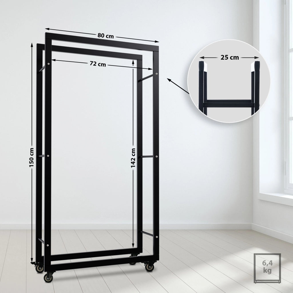 Portalegna Keri con ruote 25x80x150