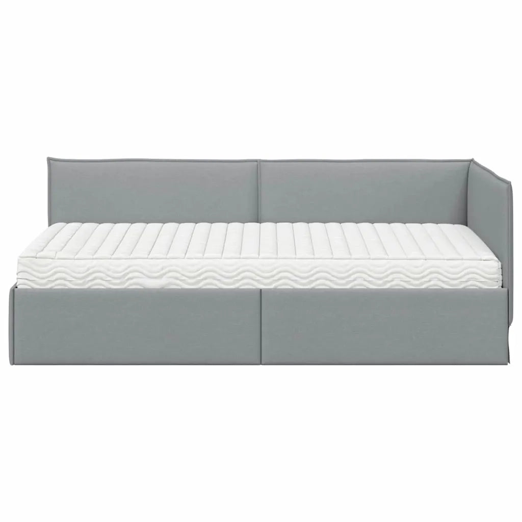 Struttura Letto Angolare con Materasso 2 pcs Grigio chiaro 3394005