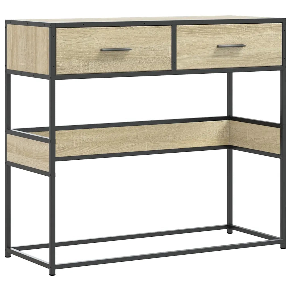 Tavolo Consolle Rovere Sonoma 90x35x80 cm in Legno Multistrato