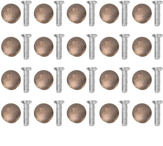 Set di 20 Lade Knop Mini - Paddestoel - Maniglia - Meubelknop - Chiave di Cassetto - Tessuto Liscio - Maniglia di Cassetto