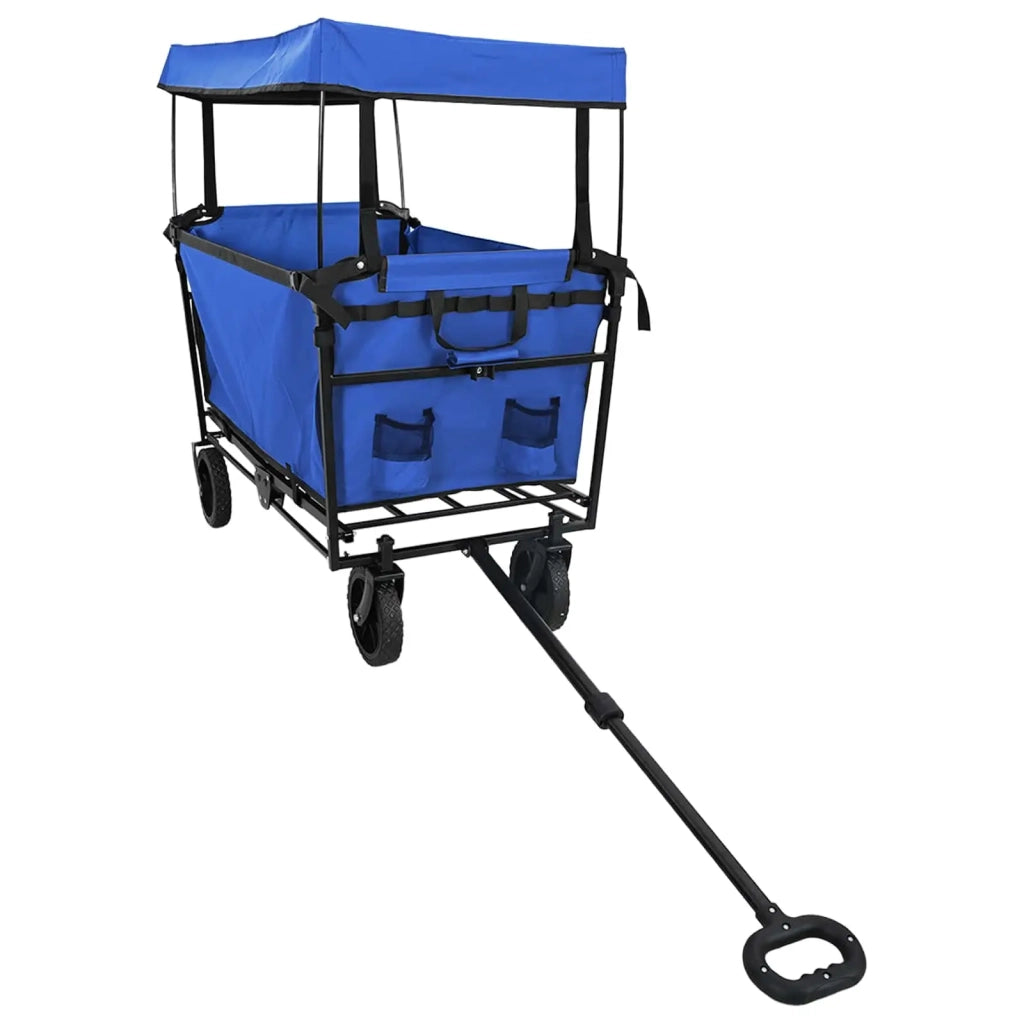 Carrello a Mano Pieghevole Nero 105 x 56.5 x 116 cm 42020663