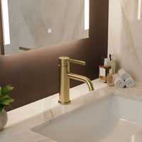 Rubinetto Da Lavabo Rea Foster Nickel Gold Low