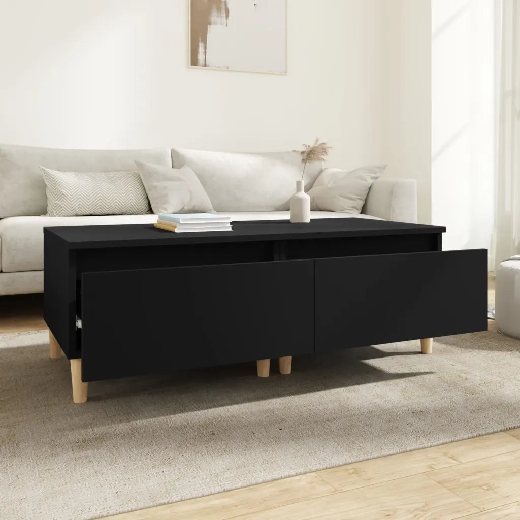 Tavolini 2pz Neri 50x46x35 cm in Legno Multistrato 819503