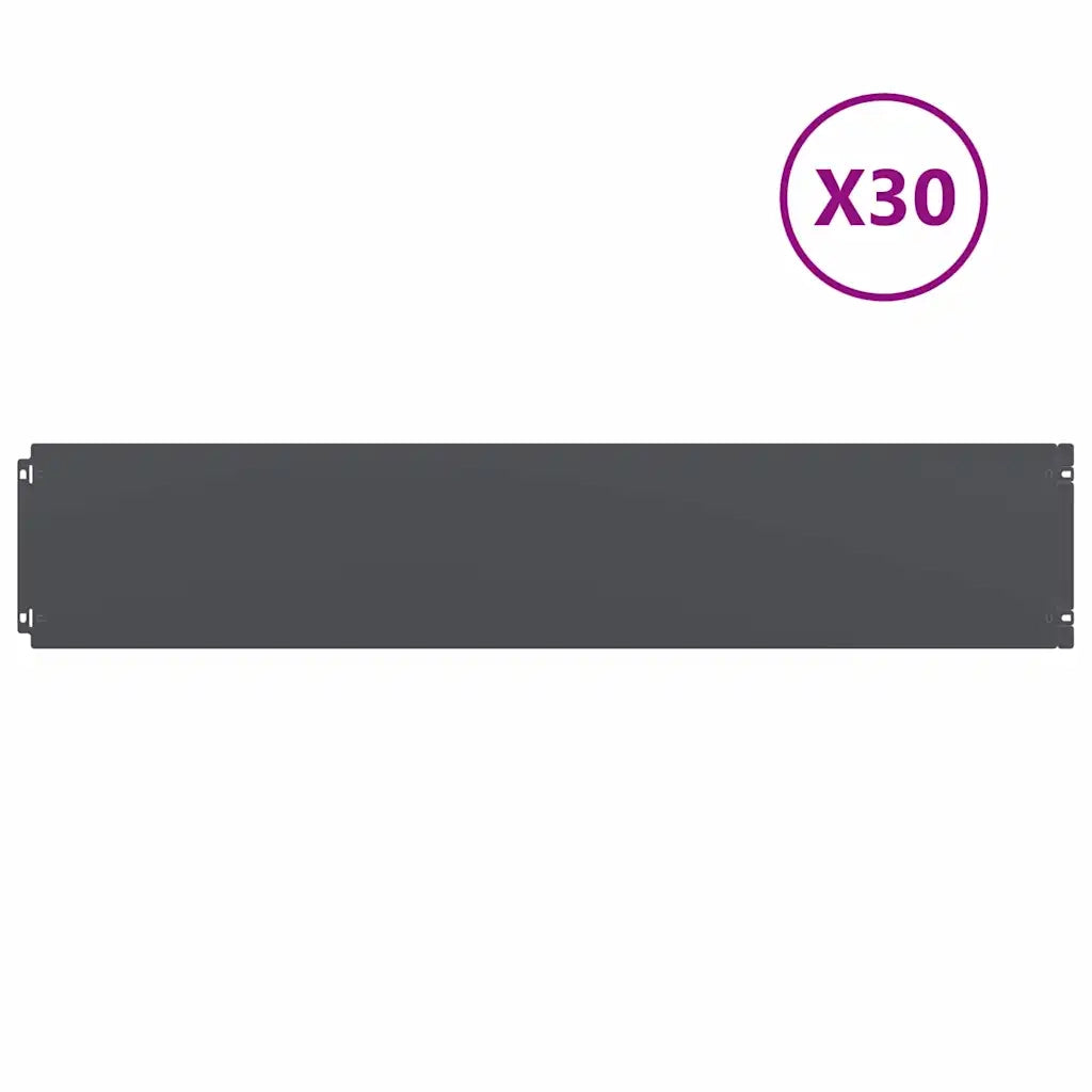 Bordure per Prato 30 pz Antracite Acciaio Laminato a Freddo