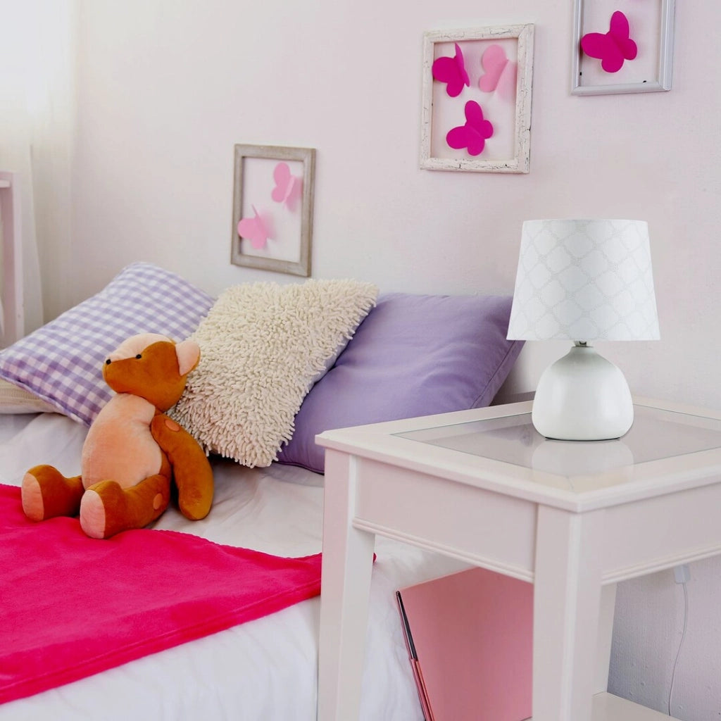 Lampada da tavolo bianca in ceramica E14 Ellie 4379 Rabalux