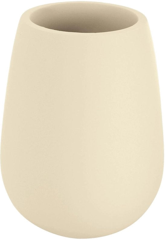 Bacchetta per spazzolare i denti con ciotola e dispositivo per gocce, accessori, colore sabbia beige, materiale: poliressina