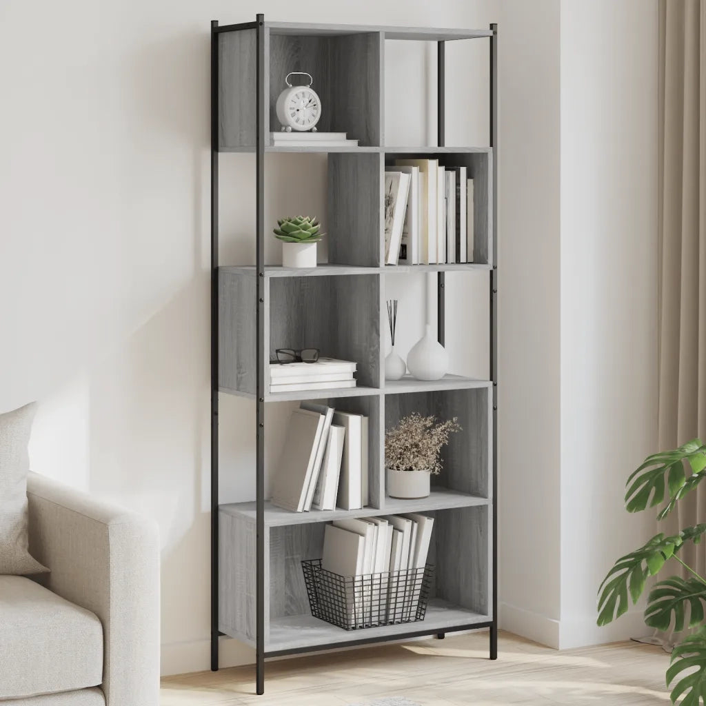 Libreria Grigio Sonoma 72x28x172 cm in Legno Multistrato 3213655