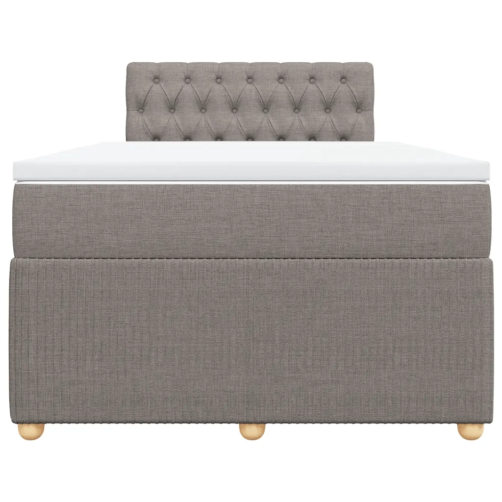 Giroletto a Molle con Materasso Tortora 120x190 cm in Tessuto