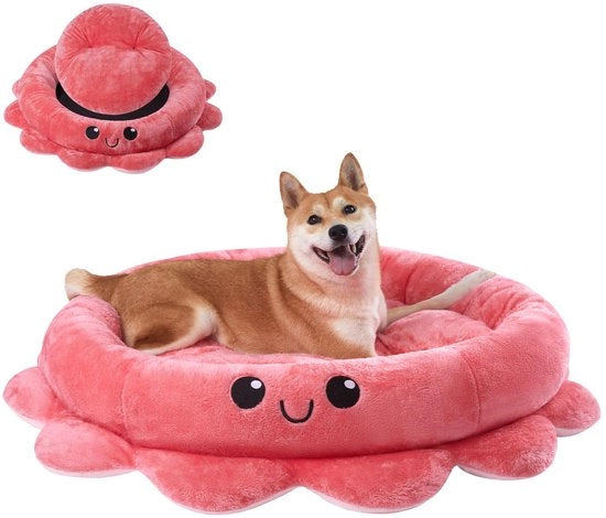Mangiafuoco Ronde per Cani Grande, Ottone per Cani, Lavabile, Donut per Cani, 91 cm per Cani, Ottone, Rosa