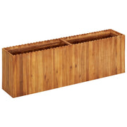 Fioriera rialzata per piante e fiori giardino 150 x 30 x 50 cm legno massello di acacia 02_0000999