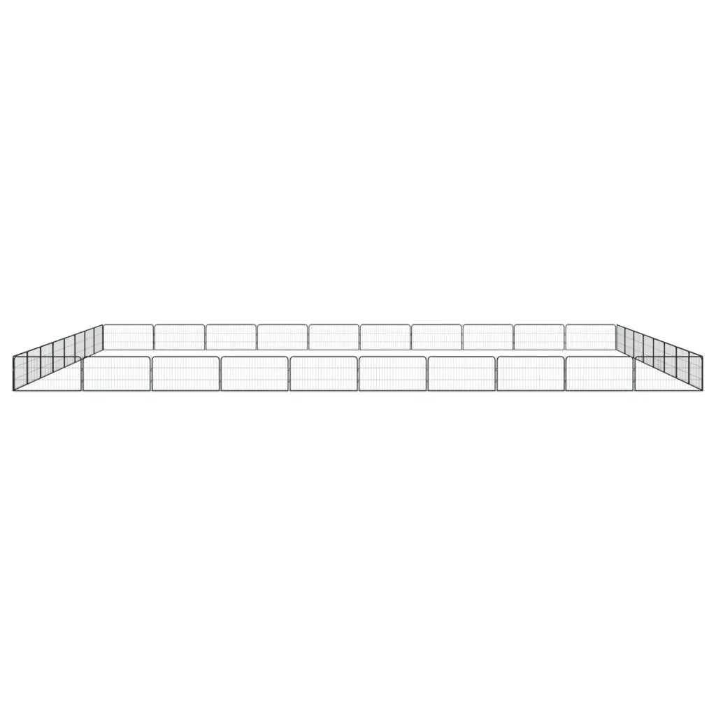 Box Cani 36 Pannelli Nero 100x50 cm Acciaio Verniciato Polvere cod mxl 44462