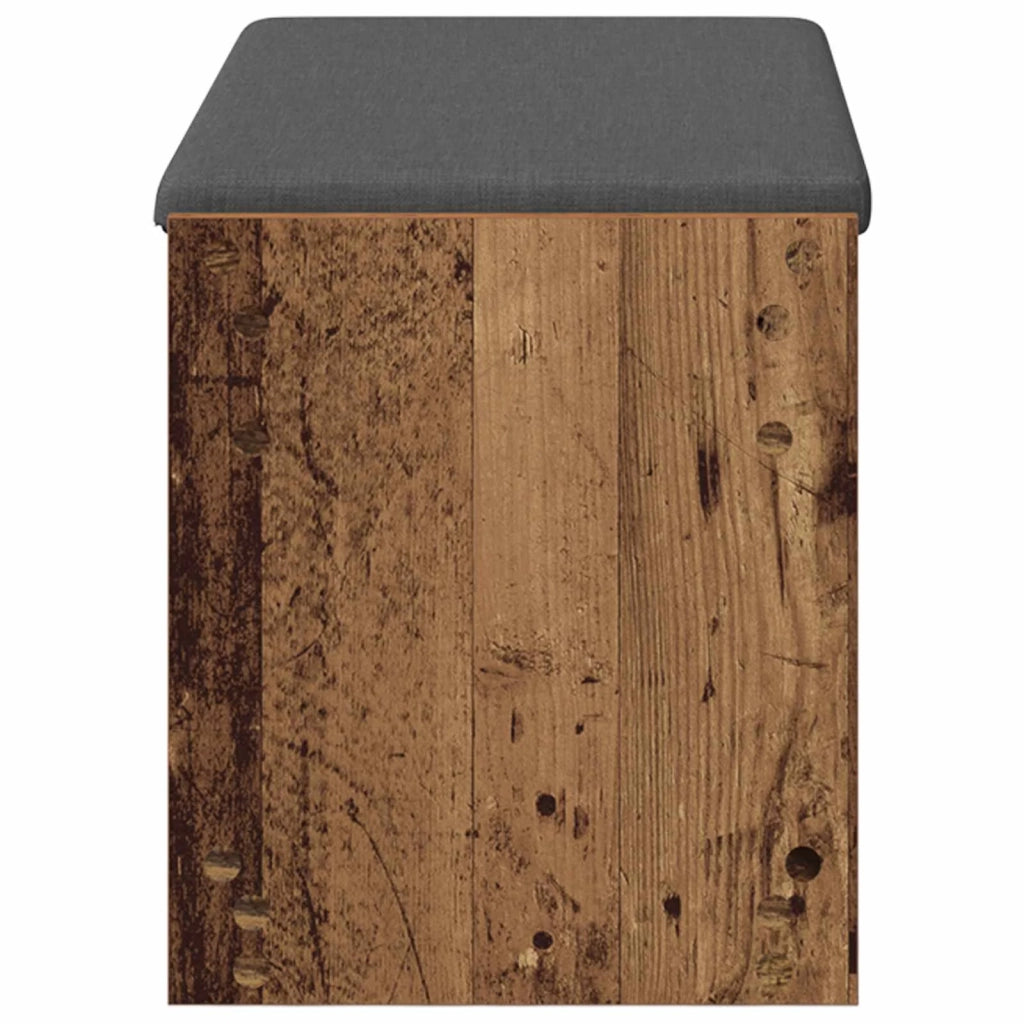 Panca per ingresso con cuscino Legno vecchio 83 x 38 x 45 cm 891582