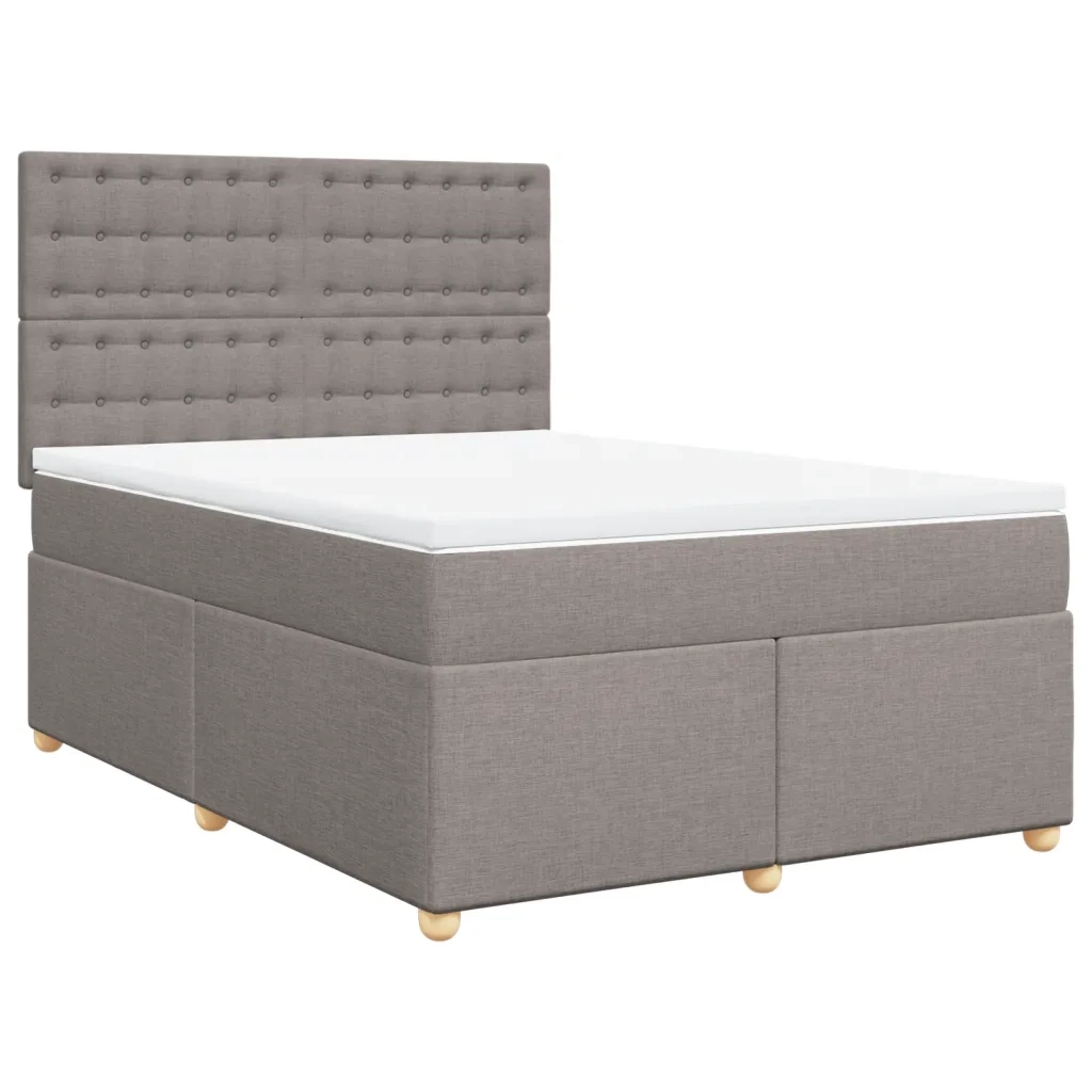 Giroletto a Molle con Materasso Tortora 140x200 cm in Tessuto 3293621