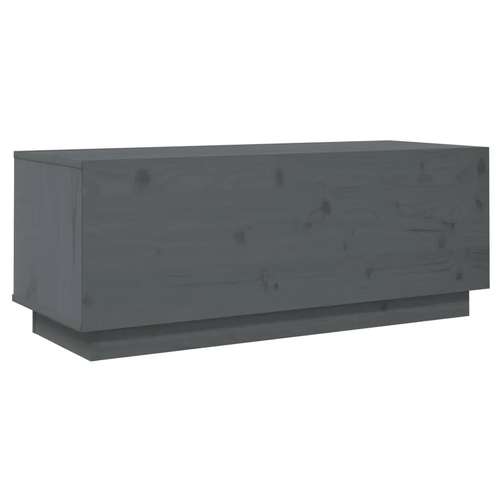 Mobile Porta TV-Mobile per TV-Credenza TV Grigio 90x35x35 cm in Legno Massello di Pino