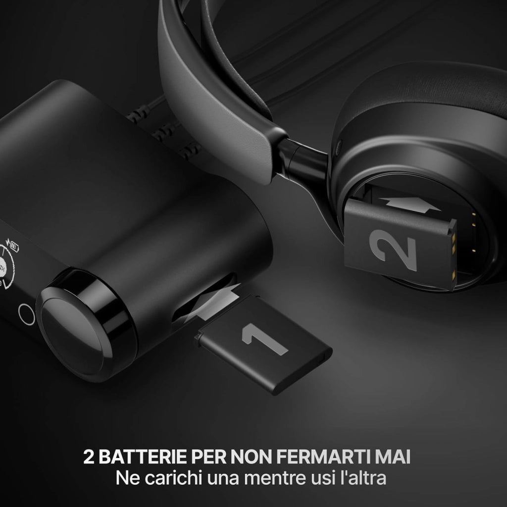 Arctis Nova Elite - Cuffie da gaming wireless - 96kHz/24bit - Speaker in fibra di carbonio - ANC - Eliminaz. rumore con IA - App - 2,4GHz + BT - Multisource; OmniPlay PC+PS+Xbox - Nero