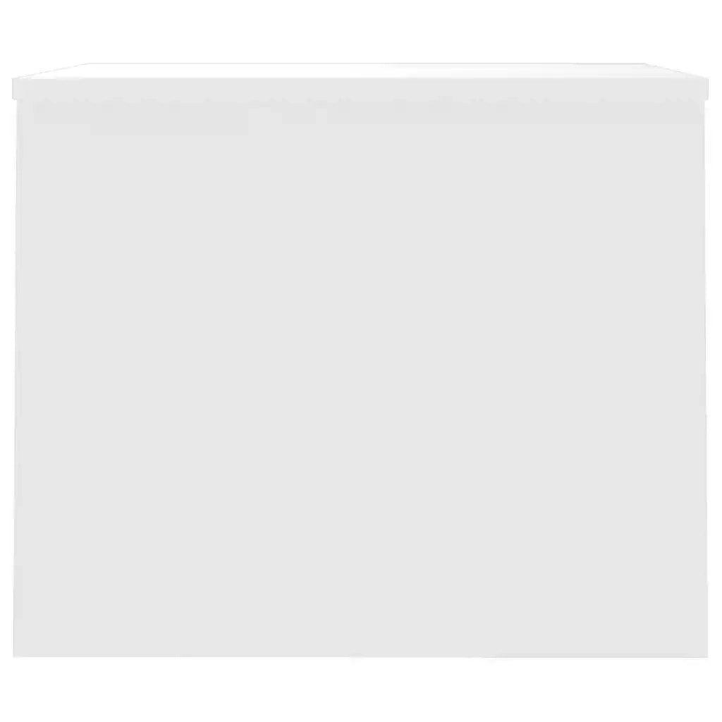 Tavolino Bianco Lucido 80x50,5x41,5 cm in Legno Multistrato cod mxl 11863
