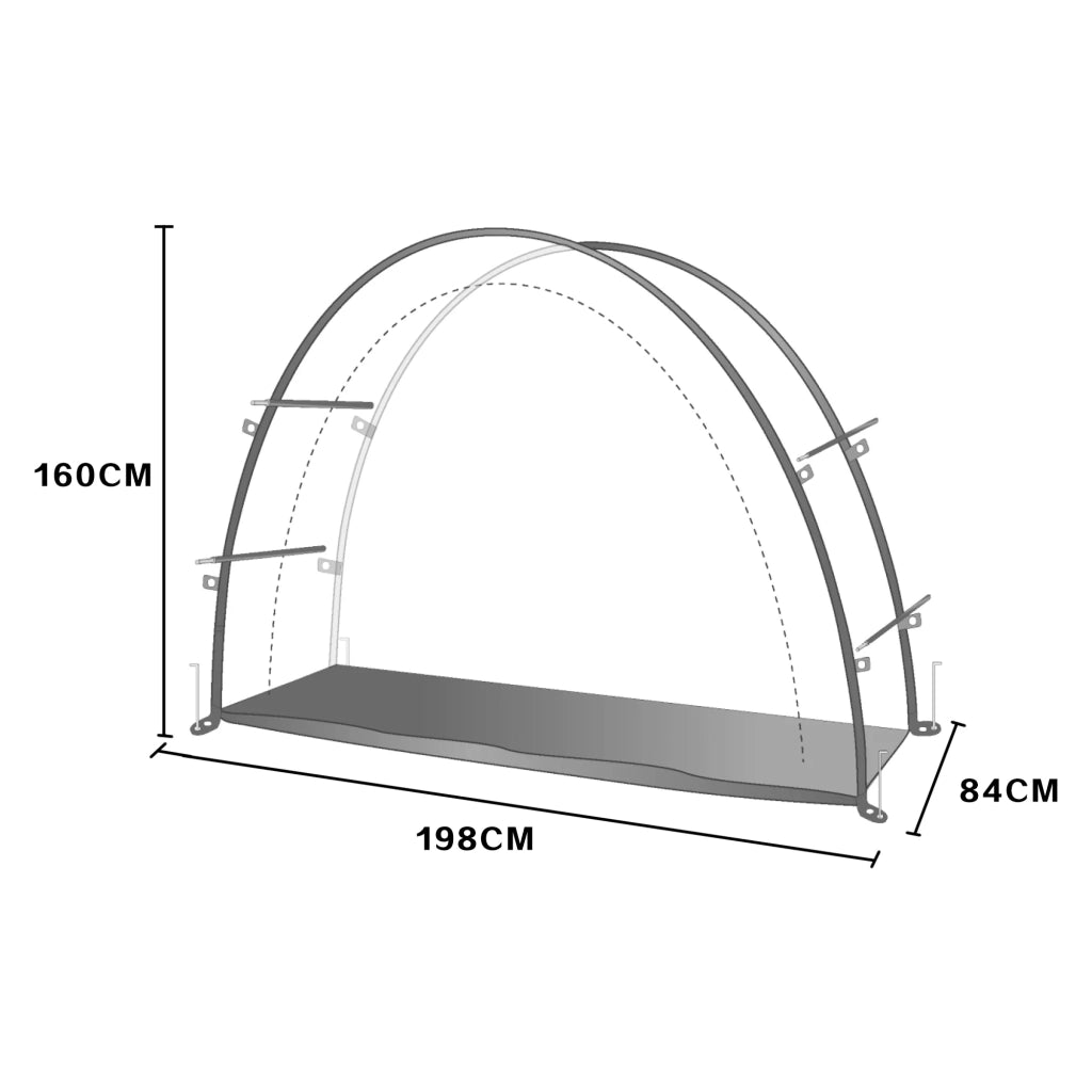 Tenda per bicicletta 198 x 84 x 160 cm verde 03_0011120