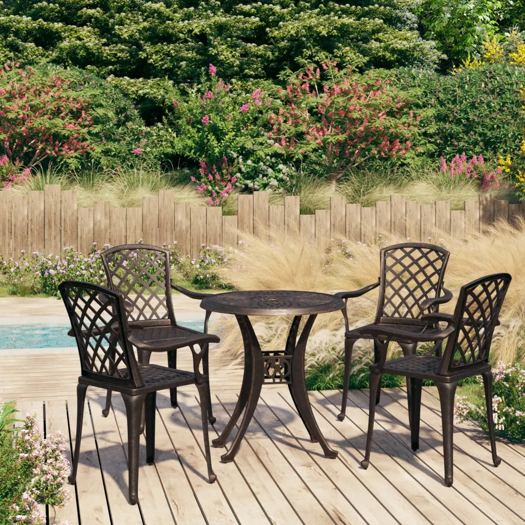 Set da Bistrot 5 pz in Alluminio Pressofuso Bronzo 3070607