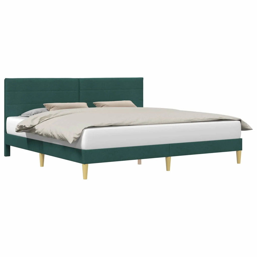 Struttura del letto-Giroletto Verde Scuro 180 x 200 cm Tessuto 662070