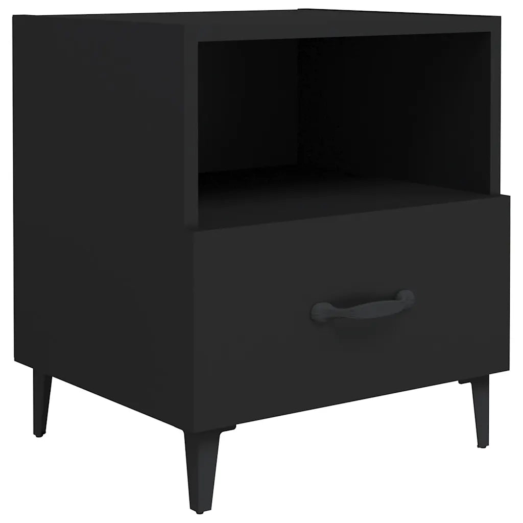 Comodino Nero in Legno Multistrato cod mxl 30365