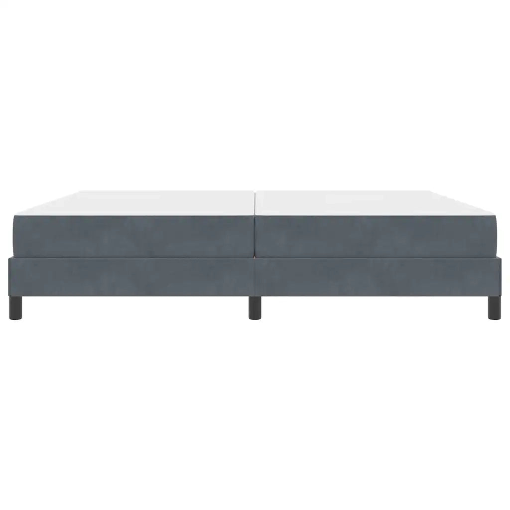 vidaXL Letto box spring con materasso Grigio scuro 200 x 200 cm