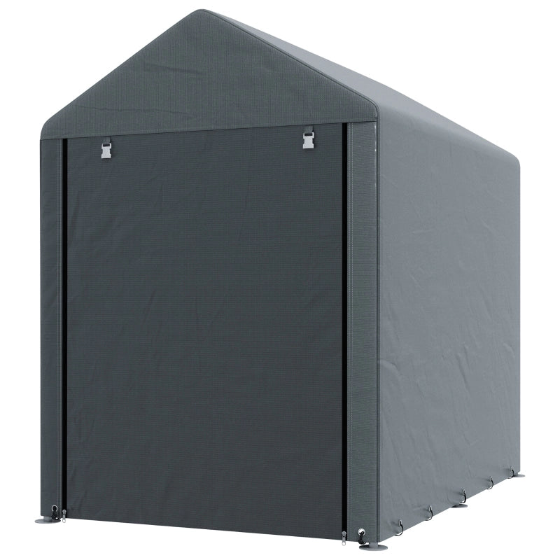 RIMESSA DA GIARDINO 120x179x165 cm Acciaio Grigio Scuro