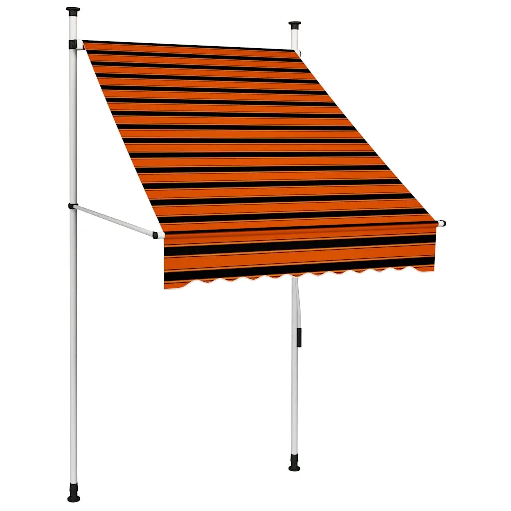 Tenda da Sole | Tenda parasole Retrattile Manuale 100 cm Arancione e Marrone