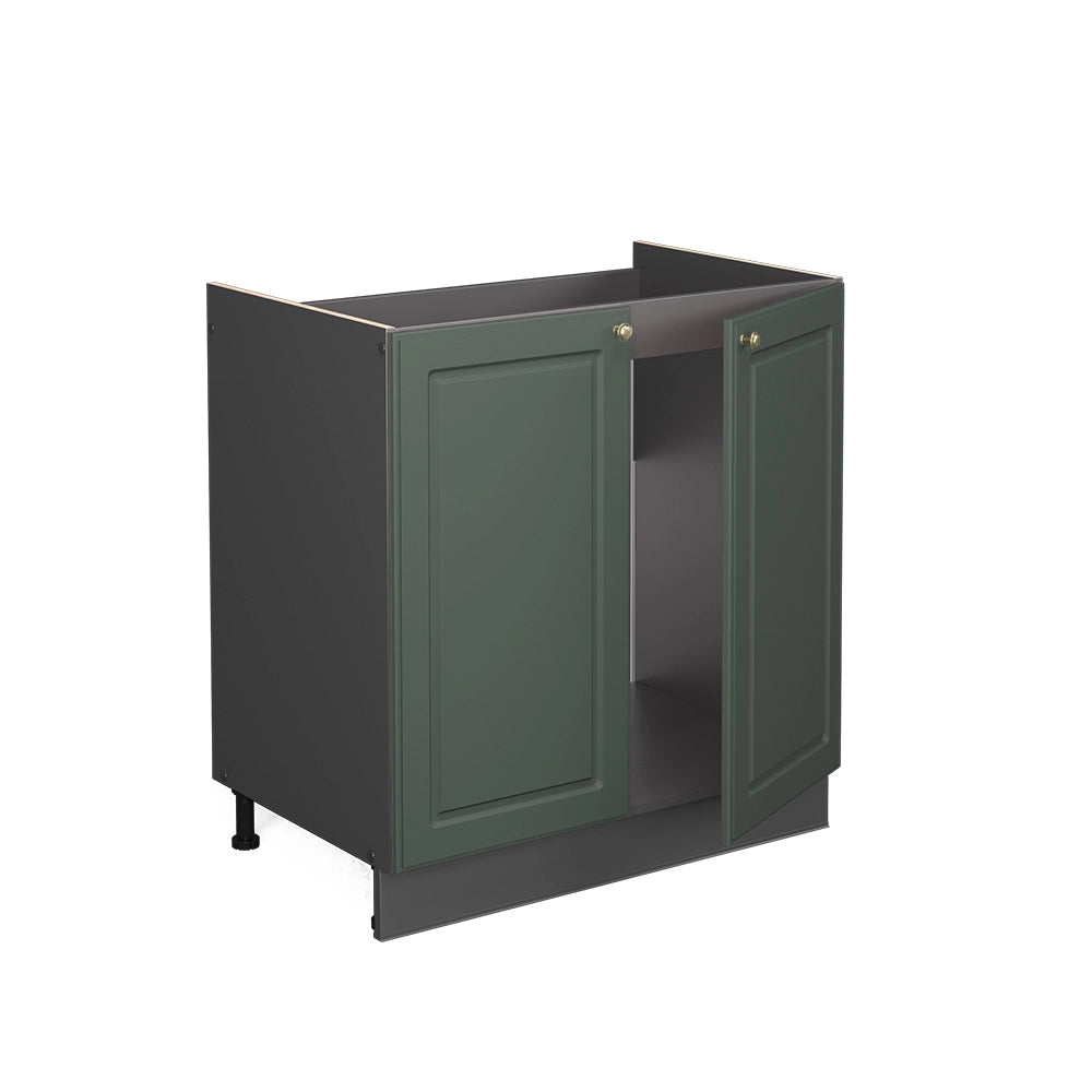 Mobile lavello cucina Fame-Line Verde-oro rustico/Antracite 80 cm, PL Rovere Vicco