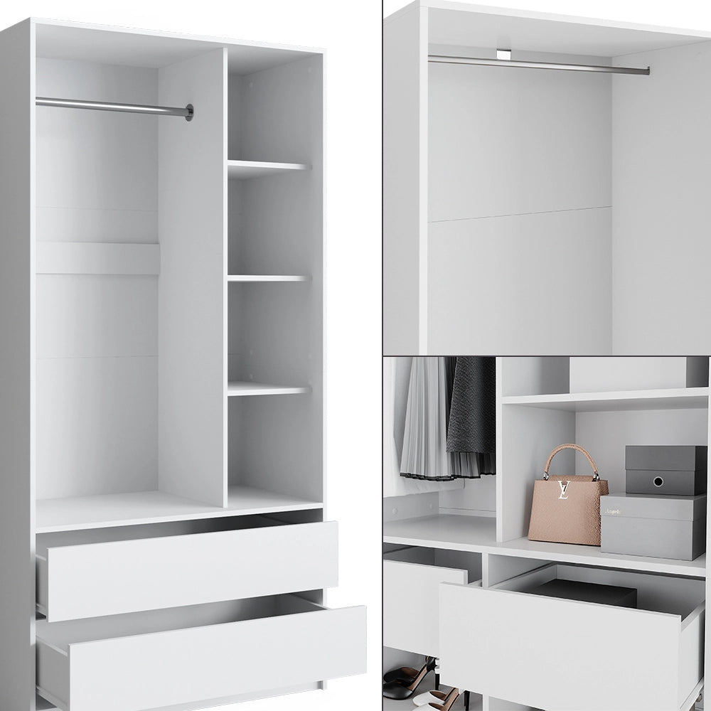 Vicco Armadio Bianco 280 x 200 cm Set di 3