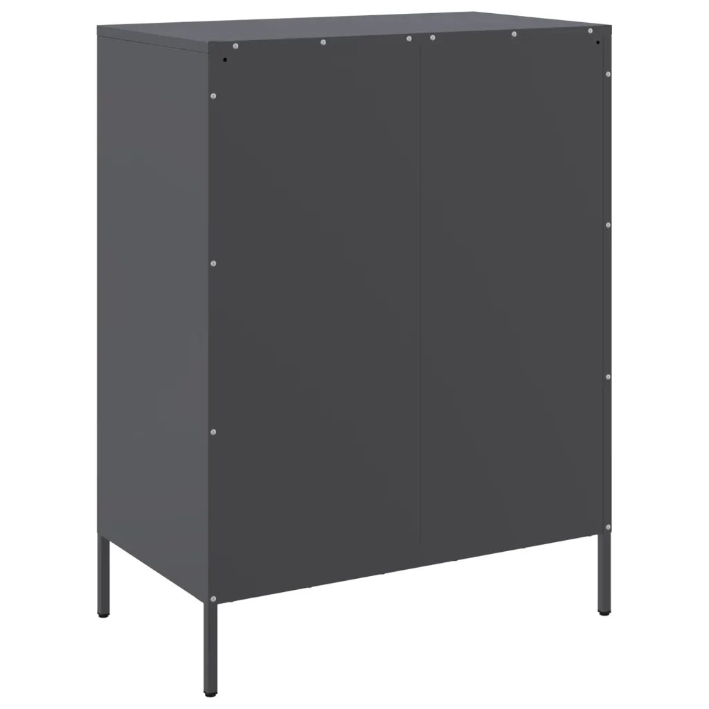 Credenza-Buffet-Armadio da cucina Antracite 68x39x89 cm in Acciaio