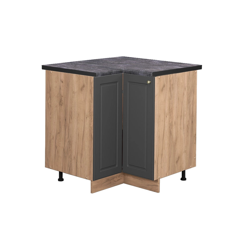 Mobile ad angolo cucina Fame-Line Antracite-oro/Rovere dorato 80.5 cm, PL Antracite Vicco