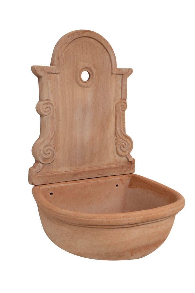 Biscottini Fontana a muro da parete da appendere in Terracotta 100% Made in Italy interamente Lavorata a Mano
