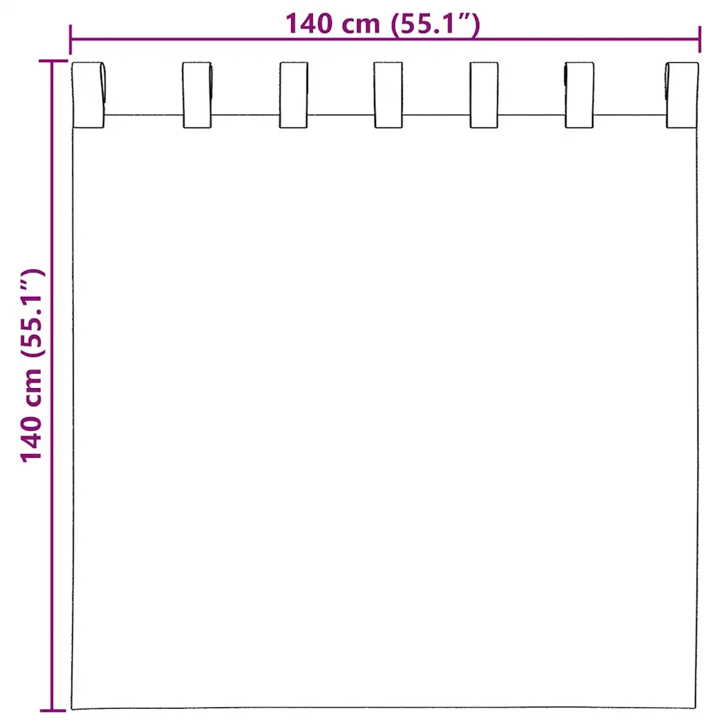 Tende in Voile con Tasche per Aste 2 pz Rosa