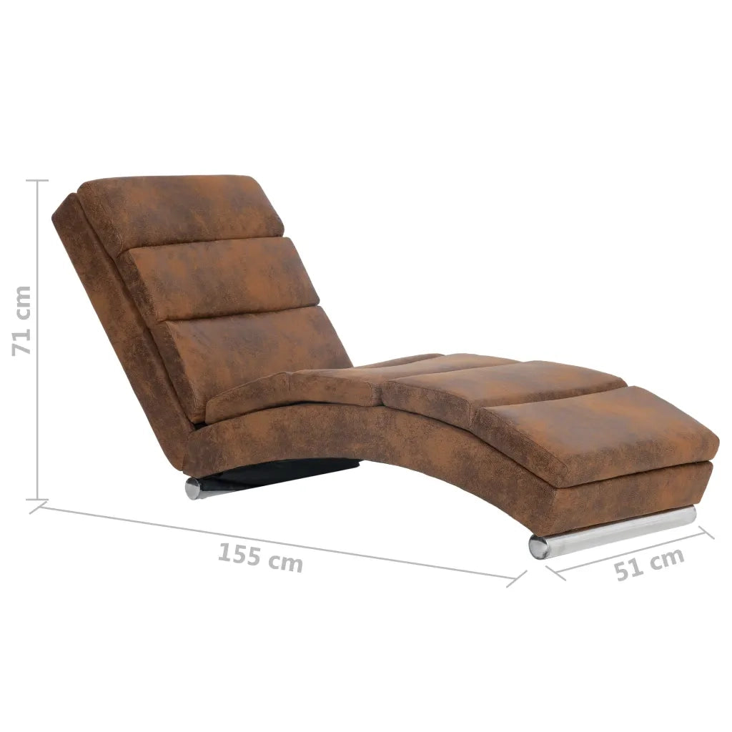 Sdraio Marrone in Pelle Scamosciata Artificiale CFW7261303