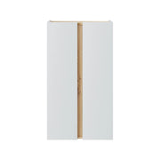 Scarpiera Gotto, Mobile portascarpe, Armadio da ingresso multiuso, Mobiletto per calzature, 57x35 h102 cm, Bianco e Rovere Nodi