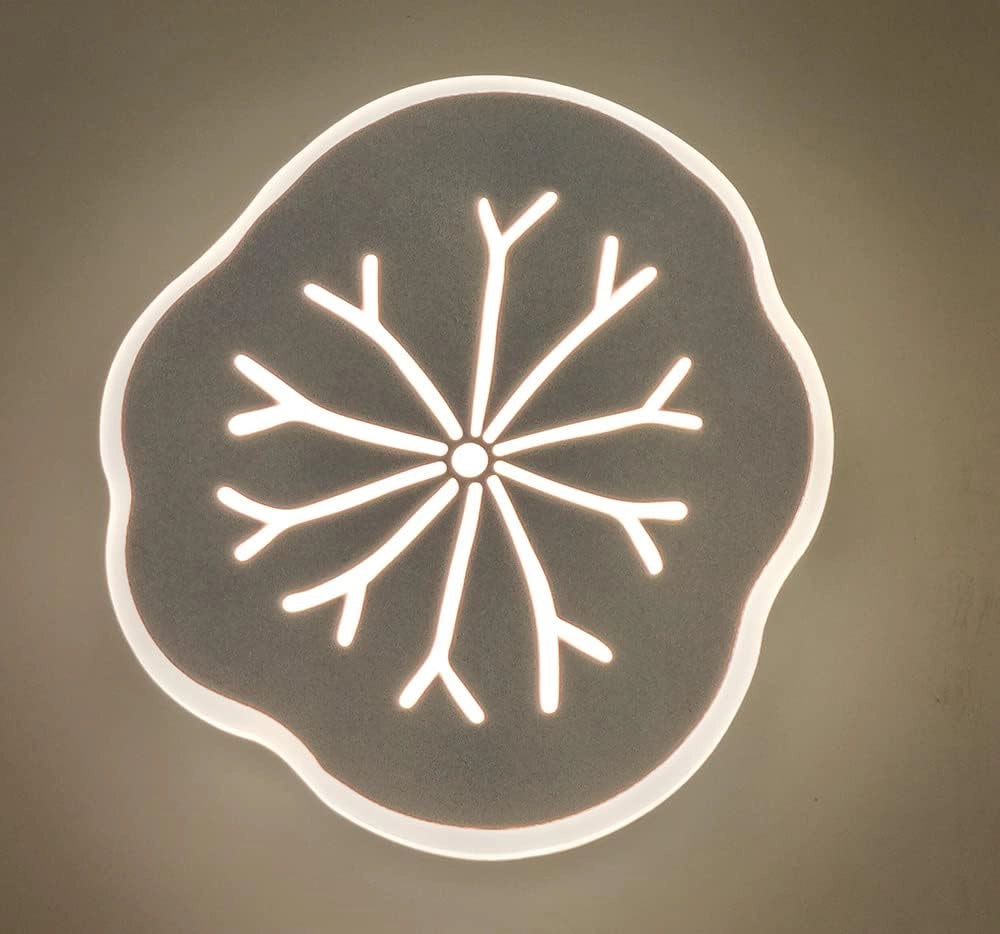 Applique LED Moderna da Parete 14W 1120lm Bianco – Design Foglia – CCT 3000K/4000K/6500K – Luce Diffusa 270° – Interni