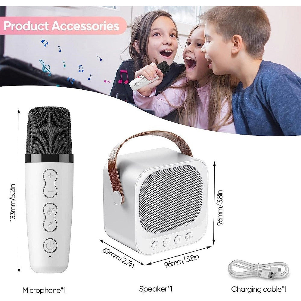 Trade Shop - Sistema Karaoke Bluetooth Con Microfono Altoparlante Portatile Con Maniglia Audio -
