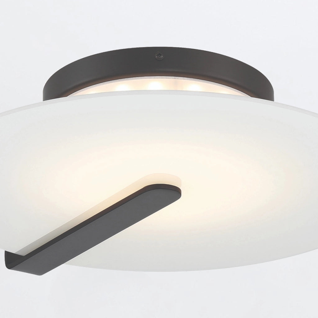 Applique/plafoniera Nuvola nero/bianco Ø43 LED 18W dimmerabile
