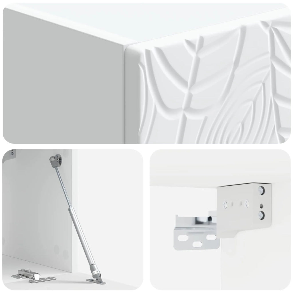 Mobile Porta TV da Muro 59,5 x 31 cm Bianco 898875