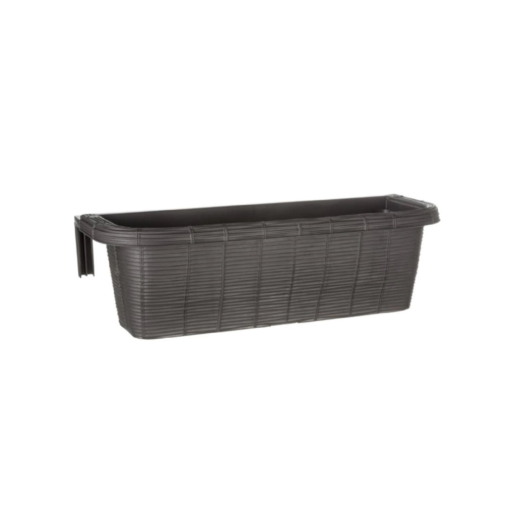 Fioriera Rondine Paglia 60 cm di Bama balcone con agganci regolabili vari colori ANTRACITE