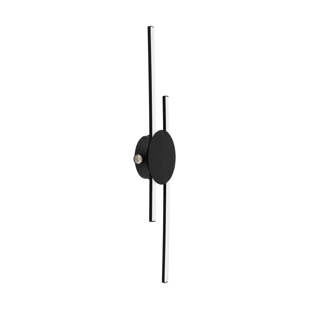 Plafoniera Moderna Venticello Alluminio Nero 2 Luci Led 20,91W 2400+135Lm Ip20