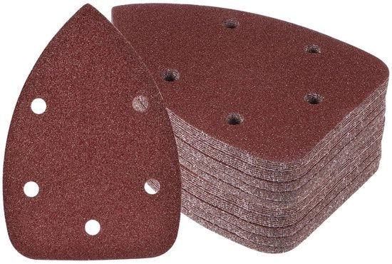 Set di carta abrasiva a 50 pezzi - carta abrasiva a forma di triangolo - grana 60-3000 - ossido di alluminio - antistatico - adatto per legno e metallo - set di lastre abrasive