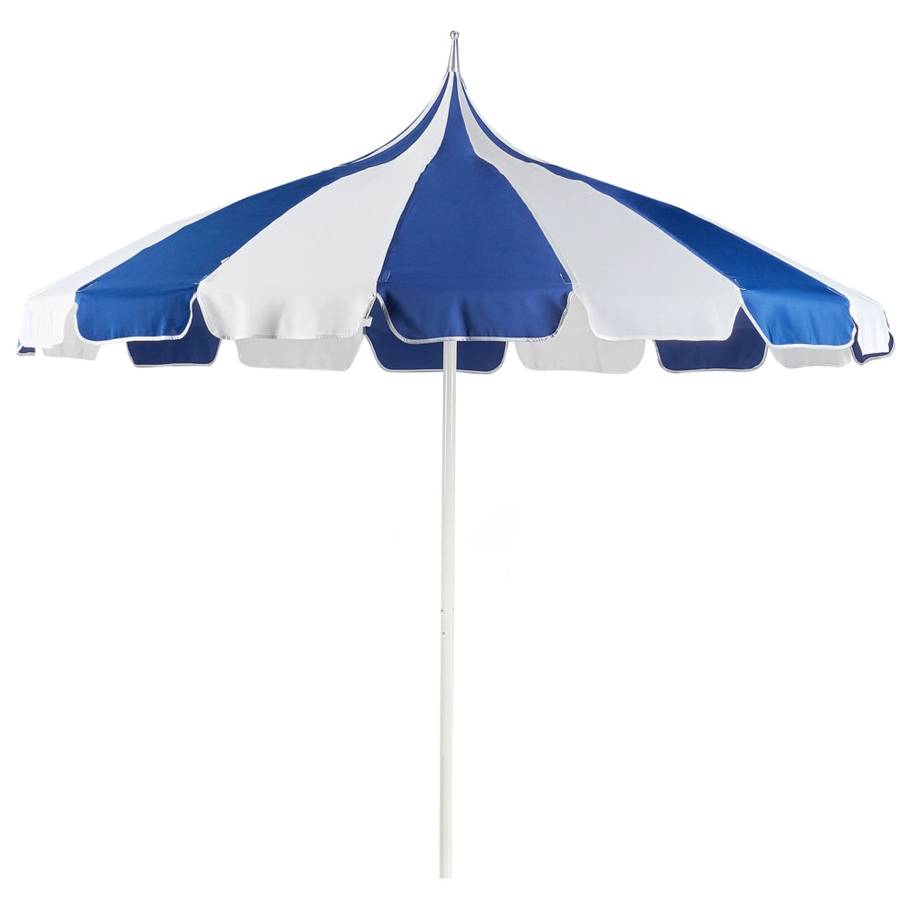 Ombrellone da giardino in tessuto poliestere blu con palo in alluminio blu e bianco ⌀ 245 cm Elegante e moderno