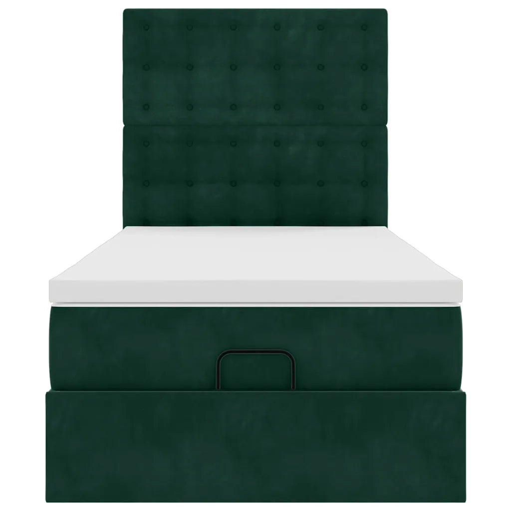 Struttura Letto Pouf con Materassi 80x200 cm Velluto