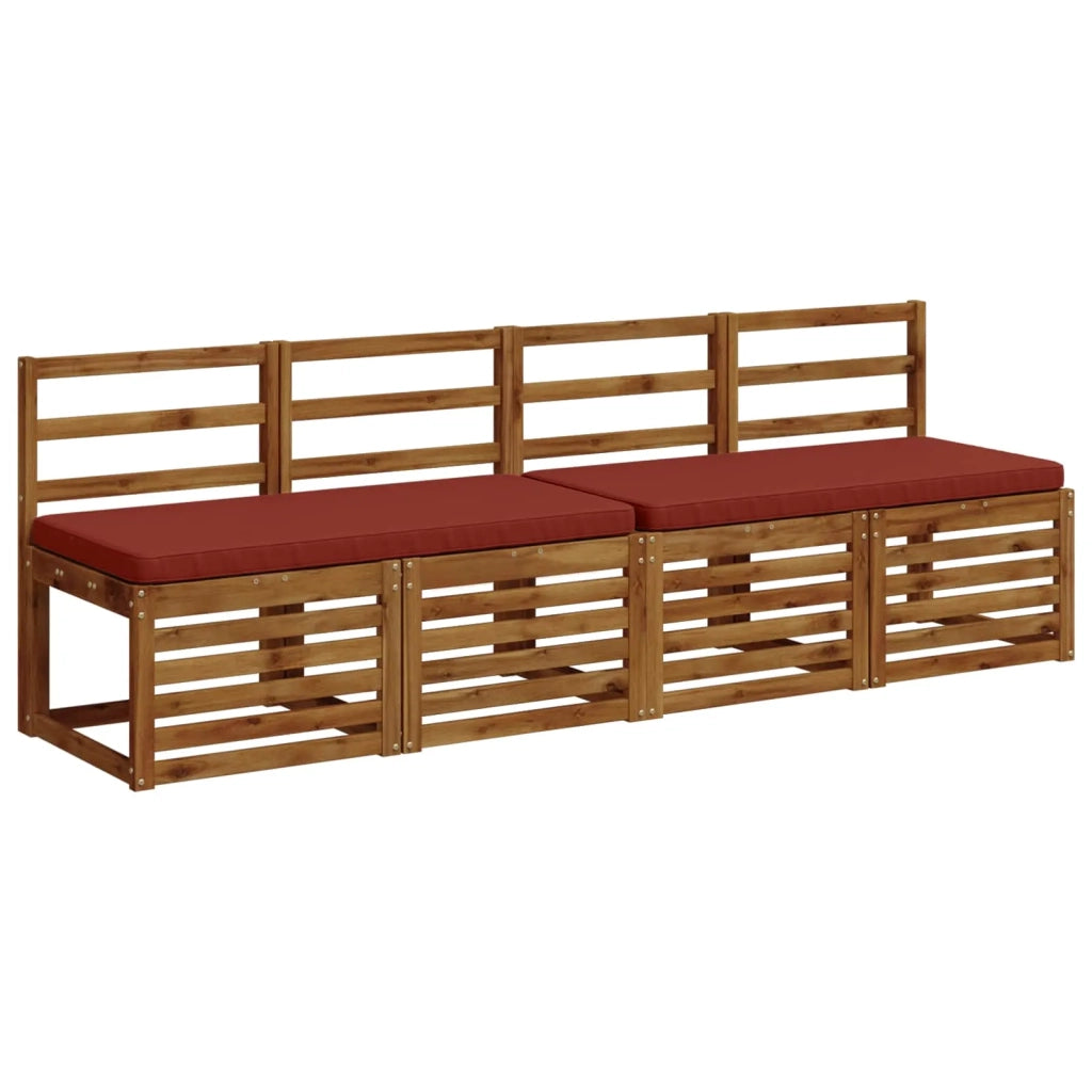 Cuscini per Panchina a 2 Pezzi VUGHT 2 pz 100% Poliestere Rosso 951881