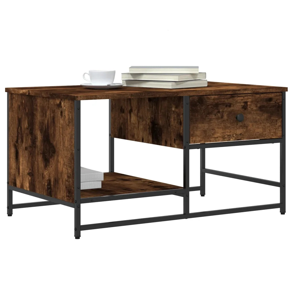 Tavolino da Salotto Rovere Fumo 85,5x51x45 cm Legno Multistratocod mxl 107171